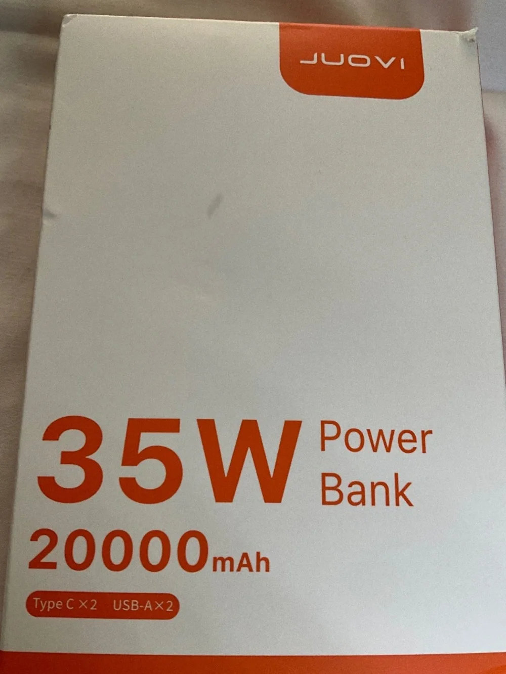 JUOVI Power Bank 20000mAh 35W Charging Portable External External Battery Black